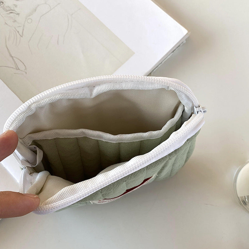 Classic Quilted Multiple Colors Floral Soft Small Coin Purse, Cute Napkin pack