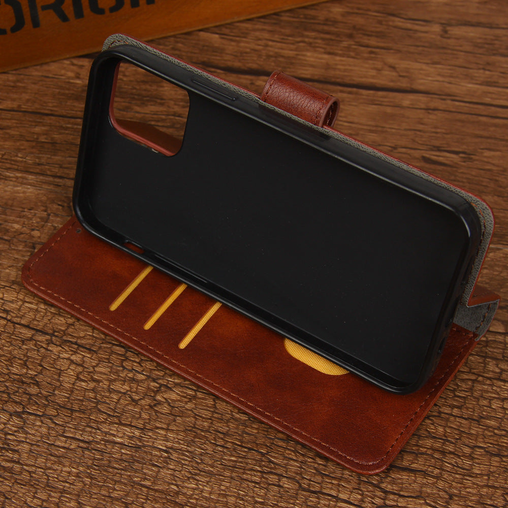 Google Pixel 6A/7/7Pro Mobile Phone Case Simple Lychee Pattern Flip Wallet Card Insertion