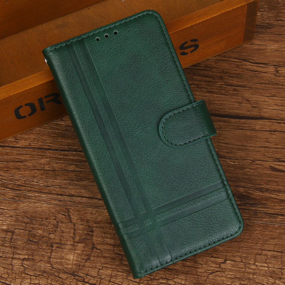 Google Pixel 6A/7/7Pro Mobile Phone Case Simple Lychee Pattern Flip Wallet Card Insertion