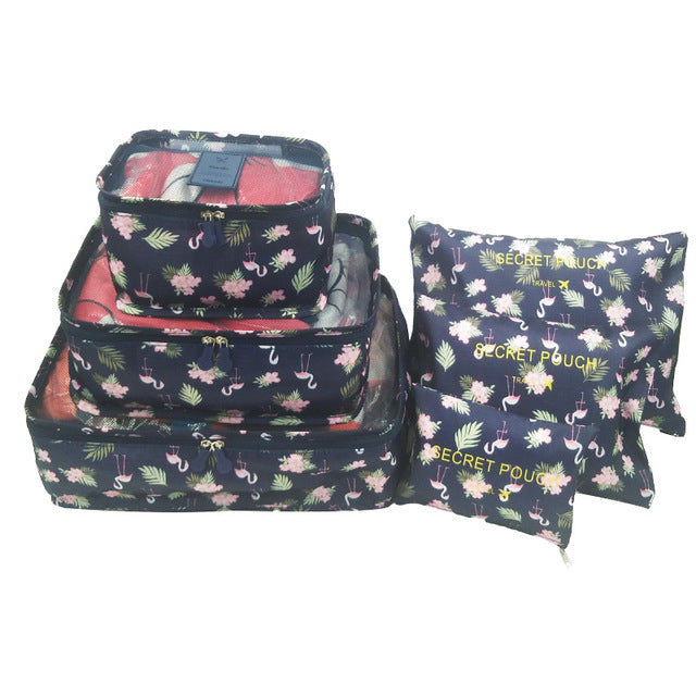 Travel six-piece suit waterproof suitcase clothes packing bag, Travel Pouch