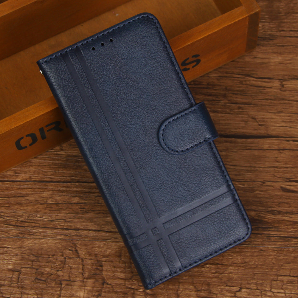 Google Pixel 6A/7/7Pro Mobile Phone Case Simple Lychee Pattern Flip Wallet Card Insertion