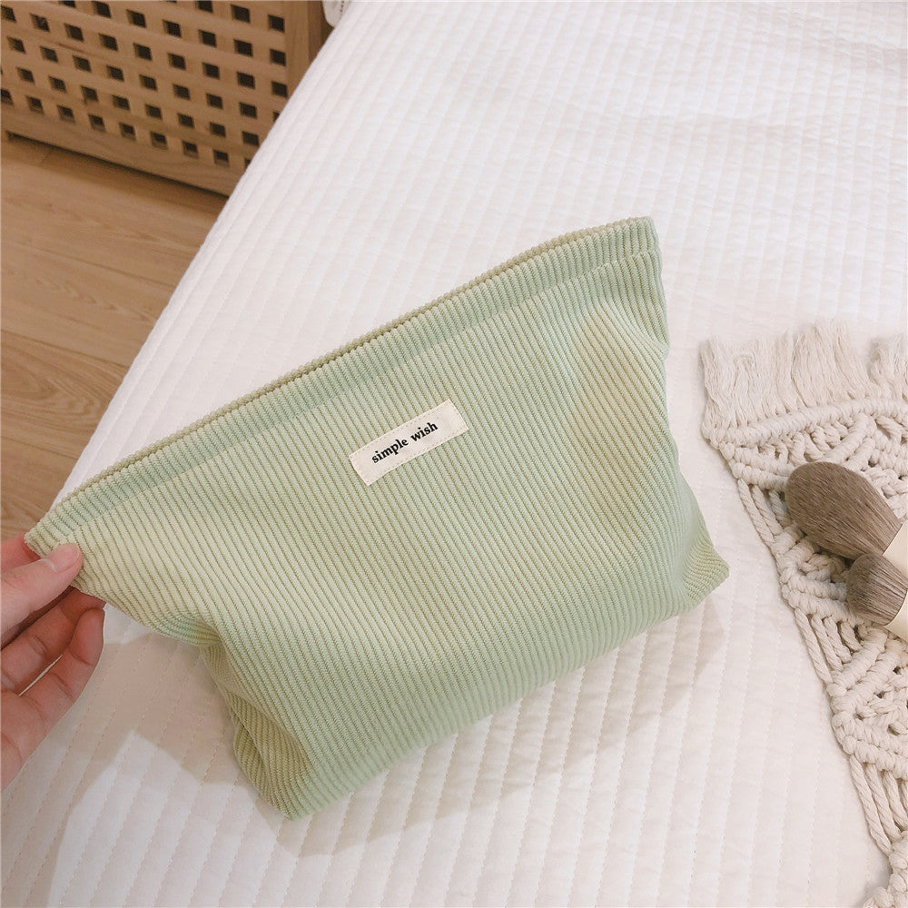 Classic Stripe Mulitiple Colors Corduroy Velvet Makeup Bag, Cosmetic Organizer, Cosmetic Bag, Makeup Organizer, bridesmaid Makeup Bag