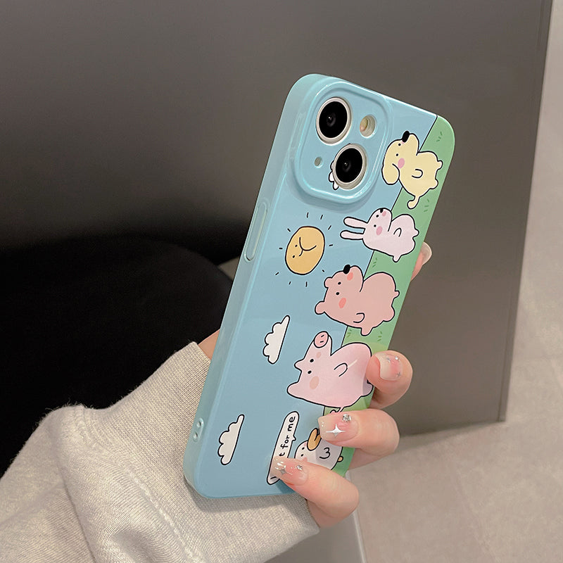Cute Kawaii Pig Dog Bunny Duck Cute iPhone case