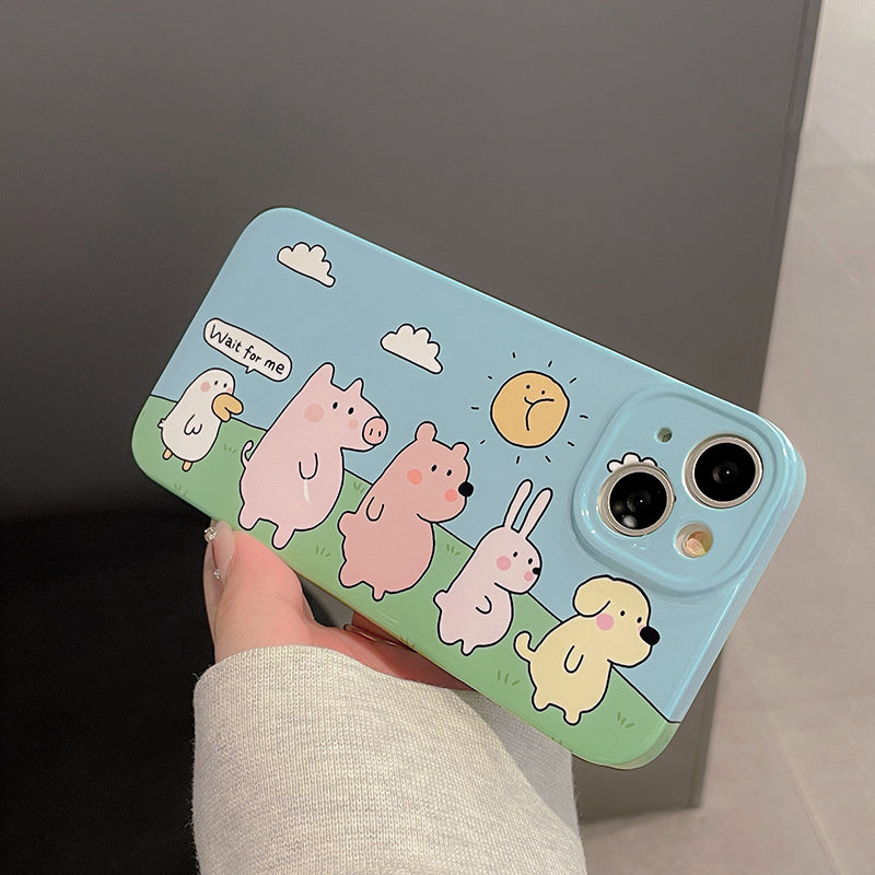 Cute Kawaii Pig Dog Bunny Duck Cute iPhone case