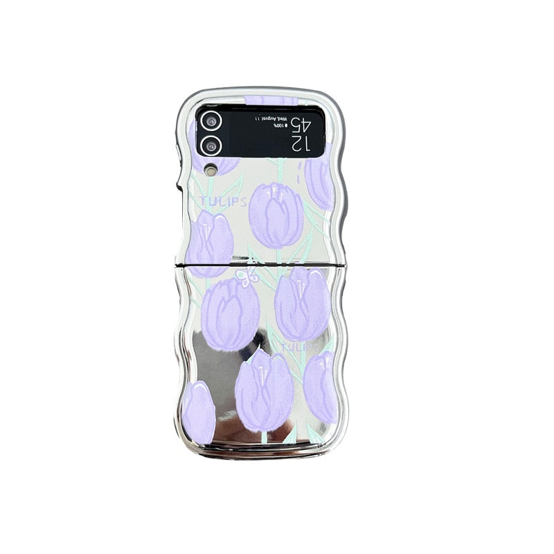 Creative Electroplated Tulip Samsung Galaxy ZFlip 5 4 3 Case