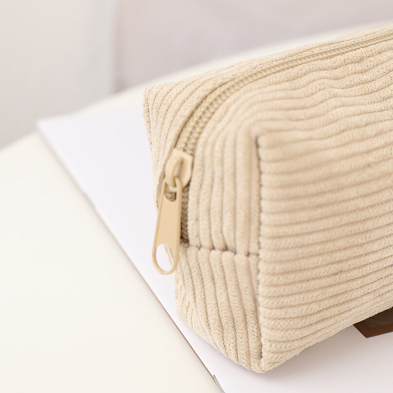 Shark Pencil Case Corduroy Pen Case Kawaii Stationery Estuche Large Capacity Pencilcase Trousse School Supplies Pencil Pouch