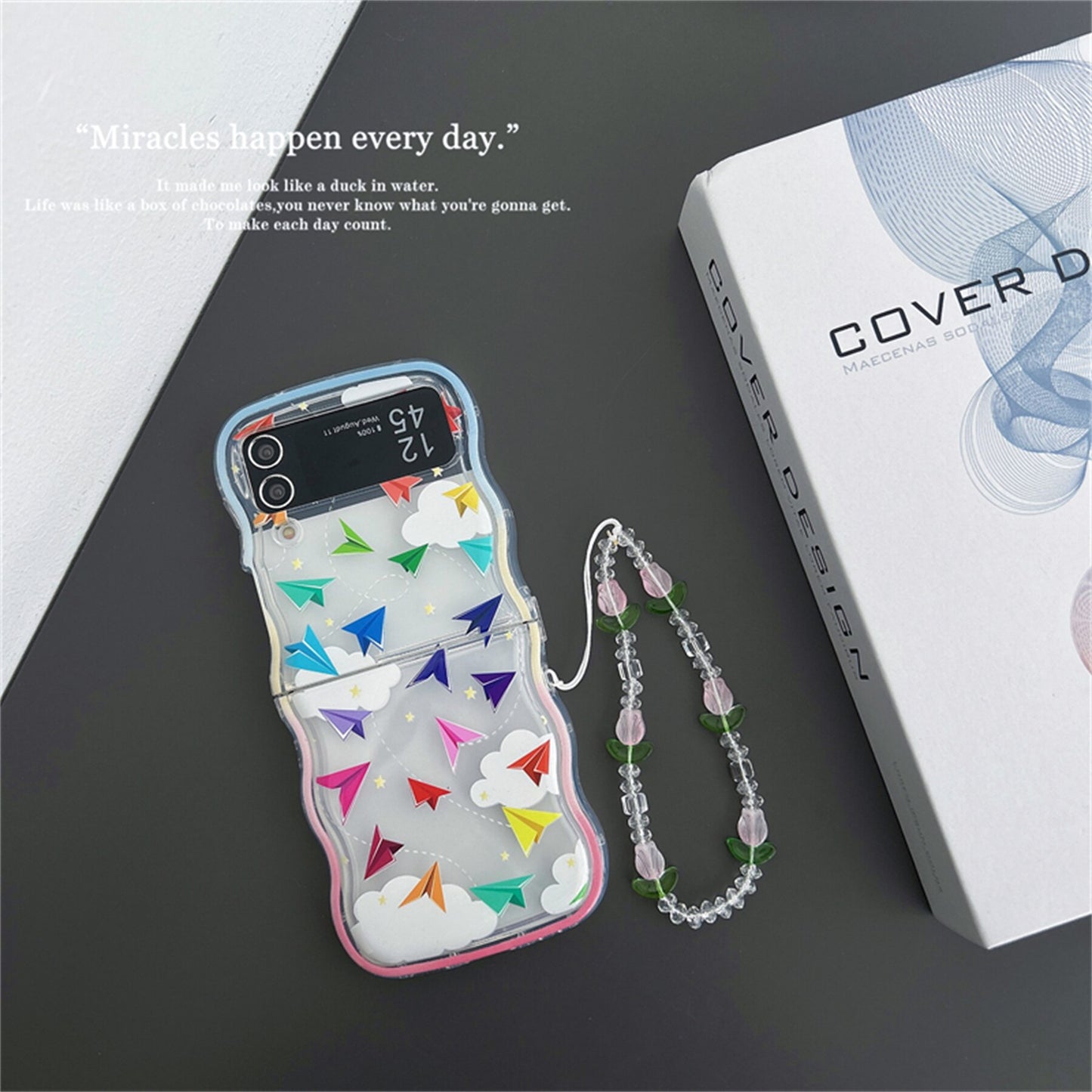 Korean Thousand Paper Crane Plane Samsung Galaxy ZFlip 3 4 5G Case