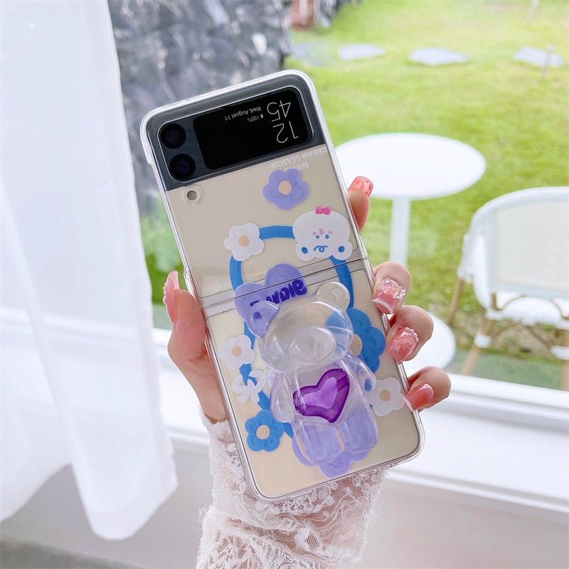 Cute Bear Samsung Galaxy Z Flip 4 3 Case