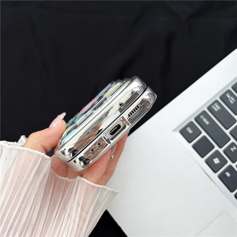 Creative Electroplated Tulip Samsung Galaxy ZFlip 5 4 3 Case