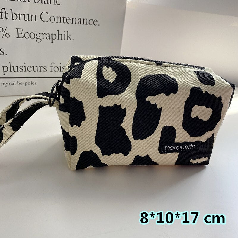 Korean Fashion Plaid Travel Makeup Kits Cosmetic Storage Bag Pencil Cases Pouch Bags