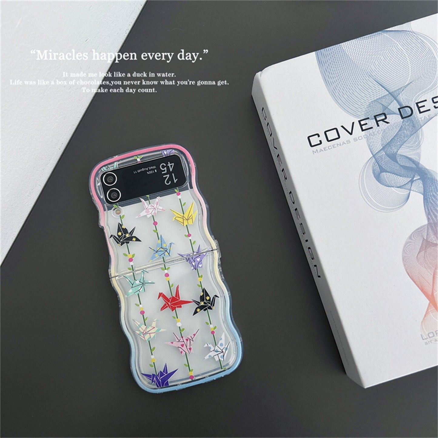 Korean Thousand Paper Crane Plane Samsung Galaxy ZFlip 3 4 5G Case