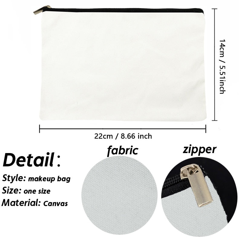 Personalized Custom Initial Name Makeup Bag Make Up Bags Bridal Shower Gift Canvas Toiletry Organizer Bridesmaid