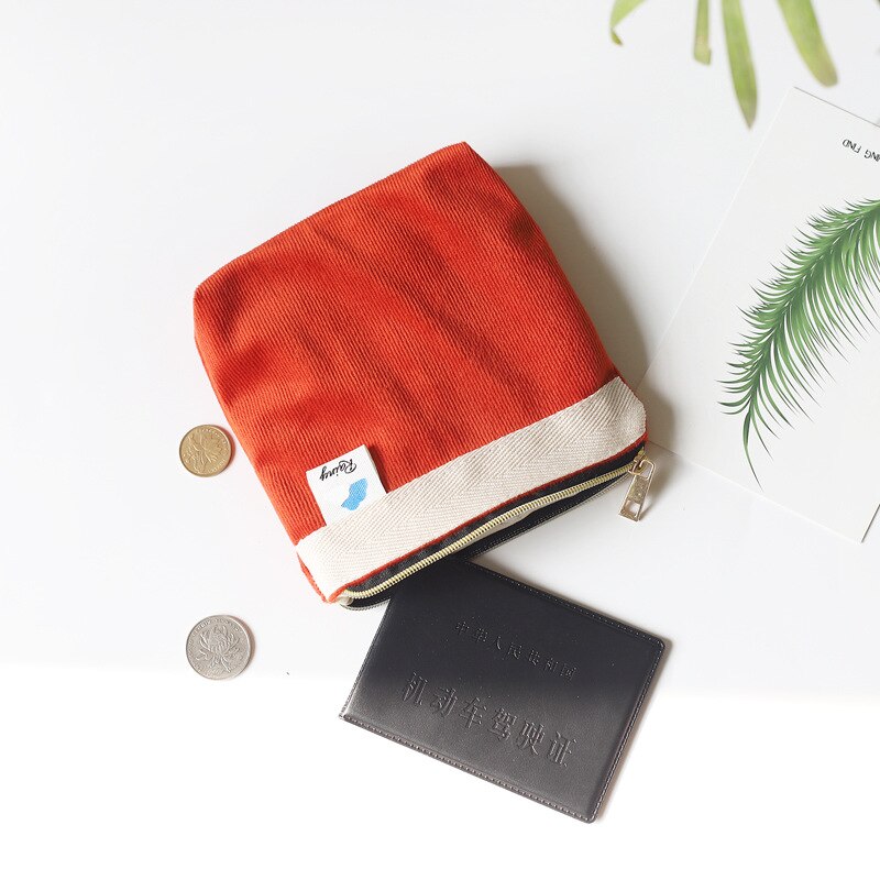 Candy Color Corduroy Coin Bags Purse Ins Korean Design Small Coin Purse