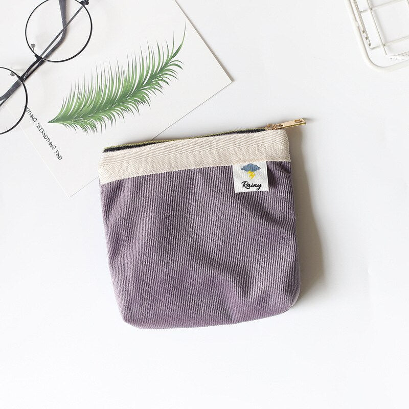 Candy Color Corduroy Coin Bags Purse Ins Korean Design Small Coin Purse