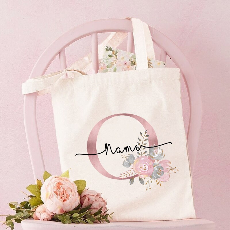 Personalized Bridesmaid Tote Bags Maid of Honor Custom Name Handbag Bridal Bachelorette Party Gifts