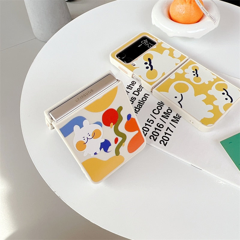Funny Cute Rabbit Samsung Galaxy Z Flip 4 3 Case
