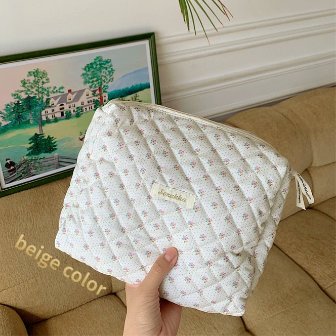 Large Capacity Women's Cosmetic Bags Cases Casual Ladies Storage Bag with Zipper