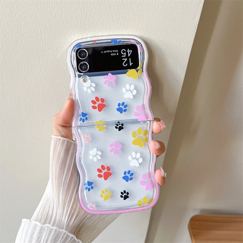 Cute Cartoon Cat Claws Samsung Galaxy Z Flip 5 4 3 Case
