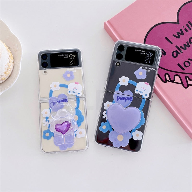 Cute Bear Samsung Galaxy Z Flip 4 3 Case