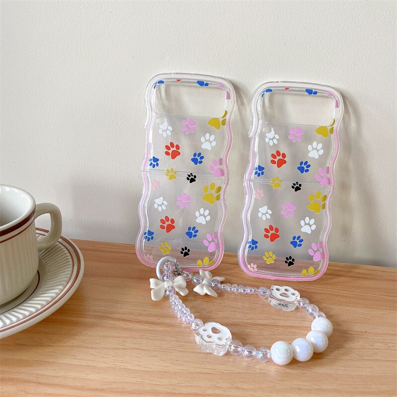 Cute Cartoon Cat Claws Samsung Galaxy Z Flip 5 4 3 Case