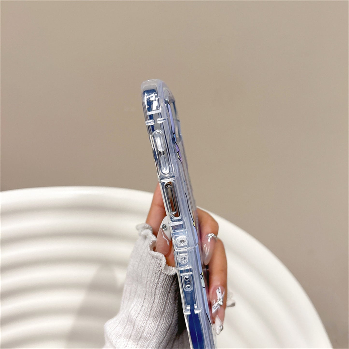 Korean Cute Star Moon Cloud Flower Beards Chain Samsung Galaxy Z Flip 3 4 5G Case