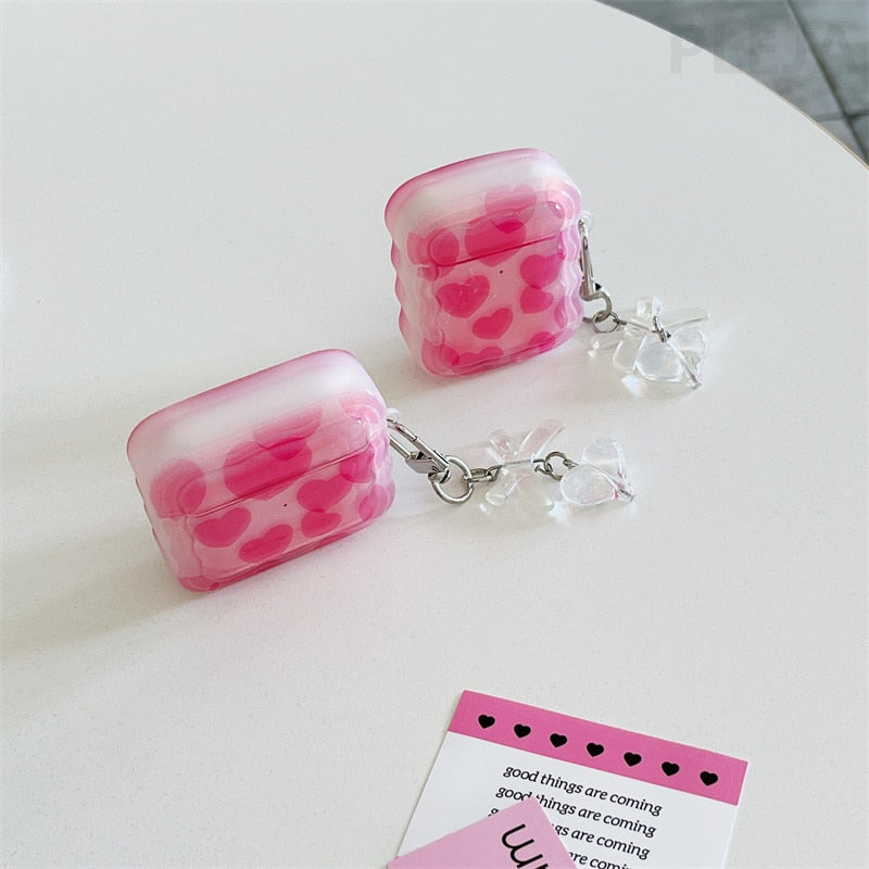 Wave Edge Rose Red Love AirPods 1 2 3 Soft Case