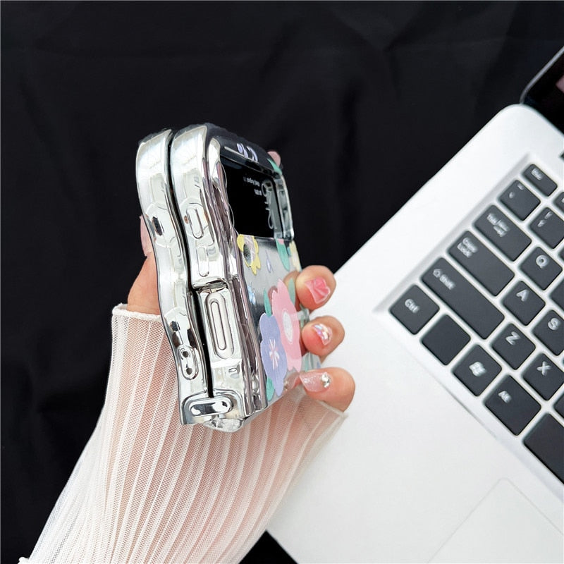 Creative Electroplated Tulip Samsung Galaxy ZFlip 5 4 3 Case