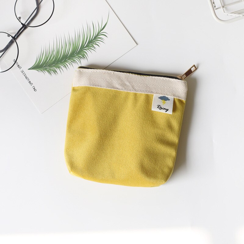 Candy Color Corduroy Coin Bags Purse Ins Korean Design Small Coin Purse