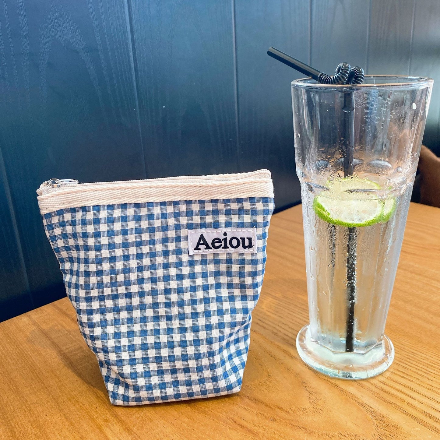 Ins Designer Canvas Mini Plaid Cosmetic Bags Lipstick Eyeshadow Eyeliner Portable Makeup Zipper Case Women's Fashion Coin Pouch