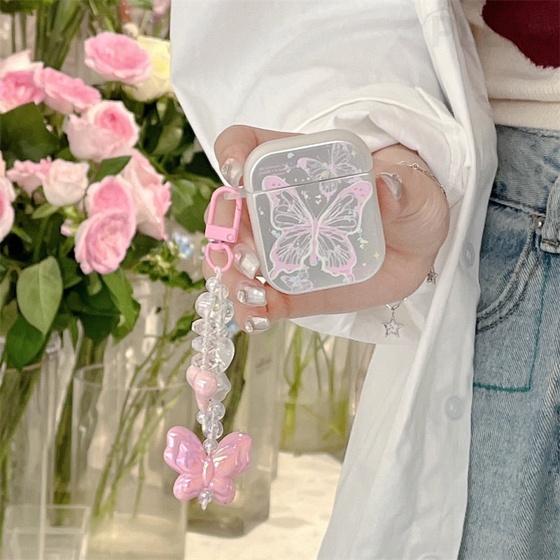 Pink Butterfly Airpods Case for AirPods 1 2 3