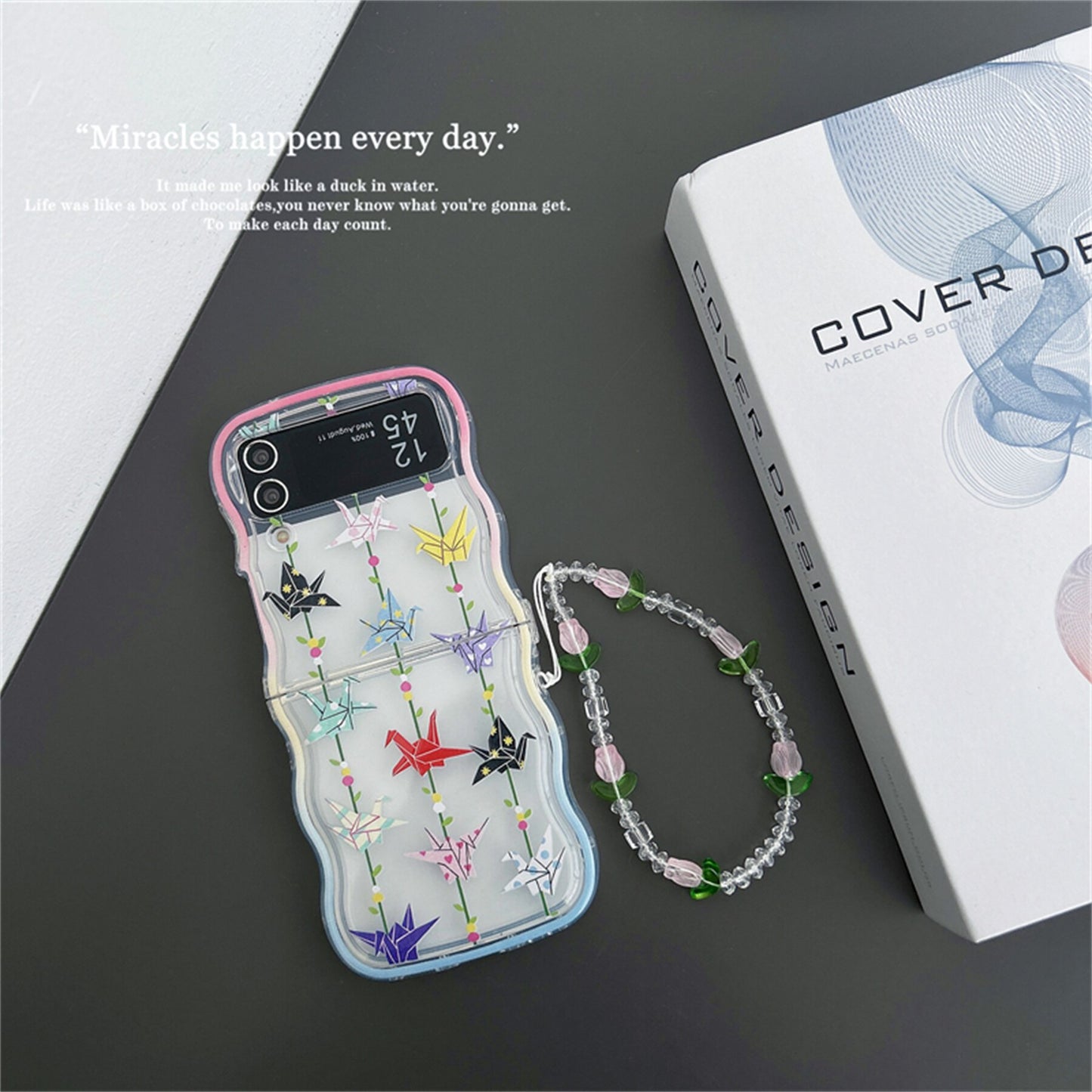 Korean Thousand Paper Crane Plane Samsung Galaxy ZFlip 3 4 5G Case