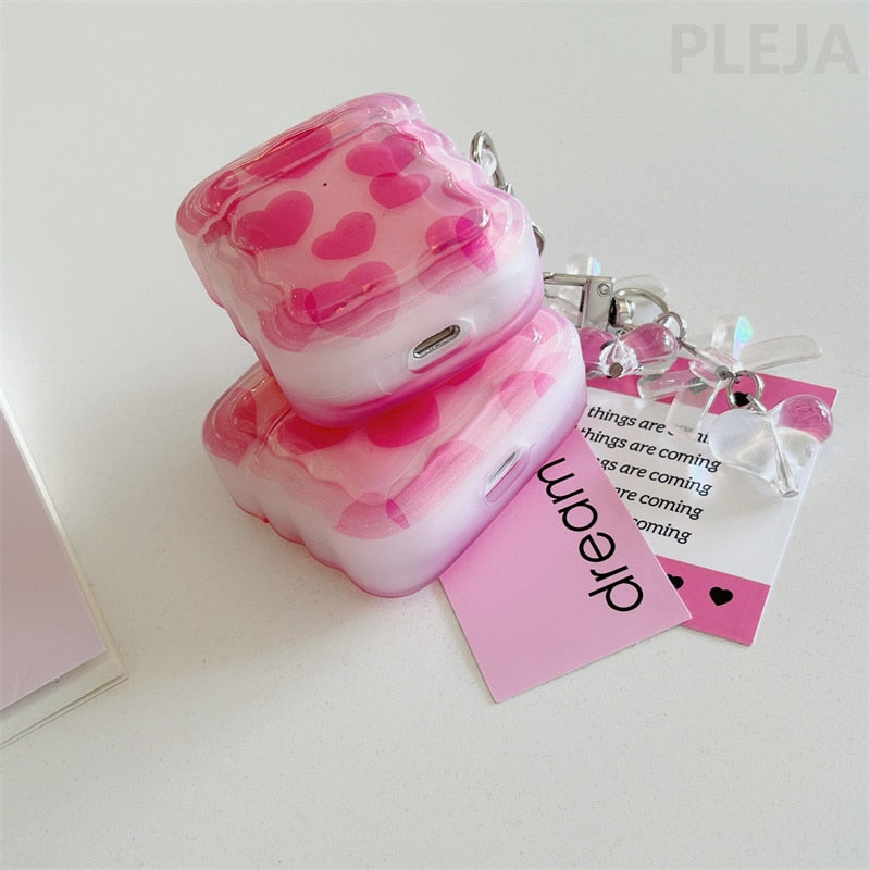 Wave Edge Rose Red Love AirPods 1 2 3 Soft Case