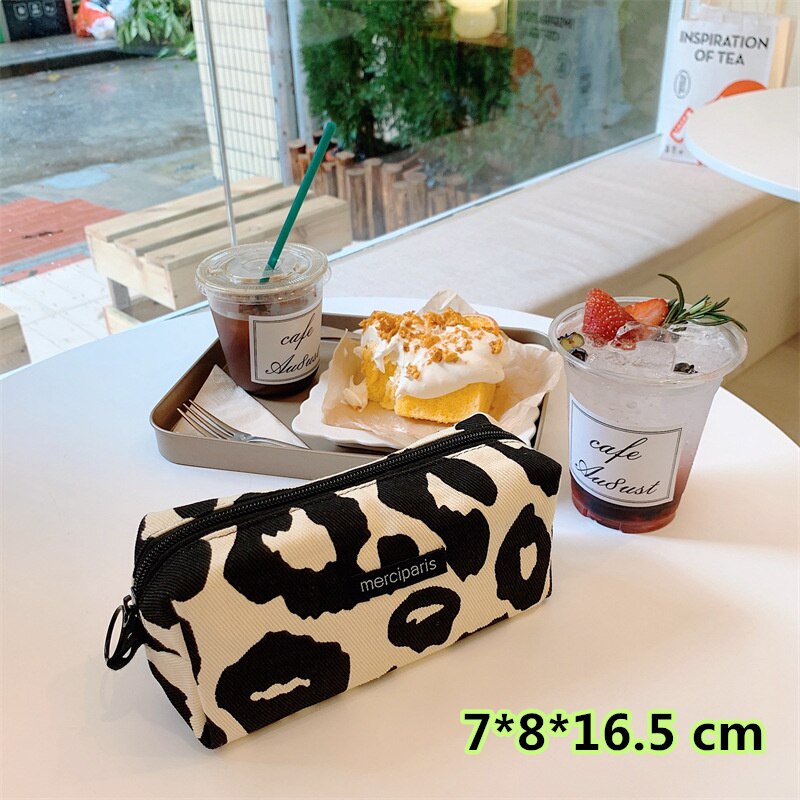 Korean Fashion Plaid Travel Makeup Kits Cosmetic Storage Bag Pencil Cases Pouch Bags
