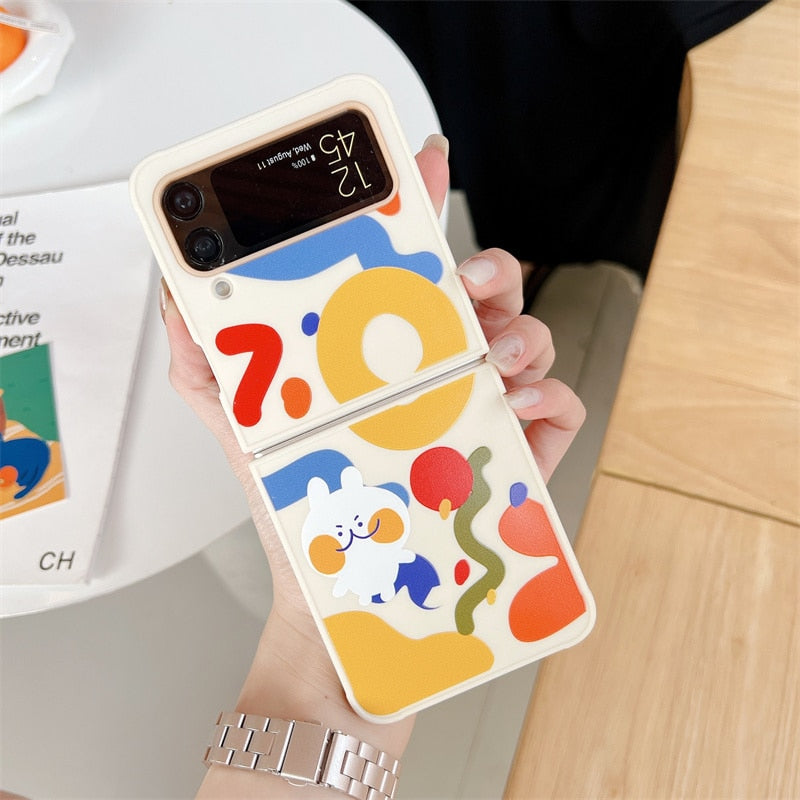 Funny Cute Rabbit Samsung Galaxy Z Flip 4 3 Case