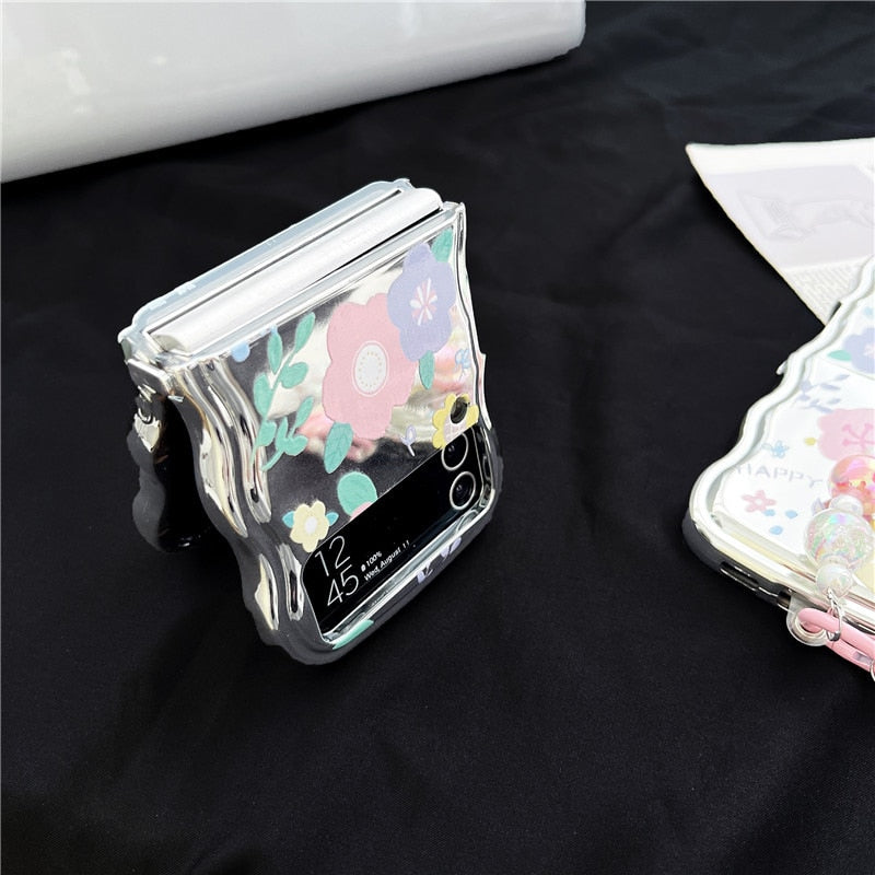 Creative Electroplated Tulip Samsung Galaxy ZFlip 5 4 3 Case