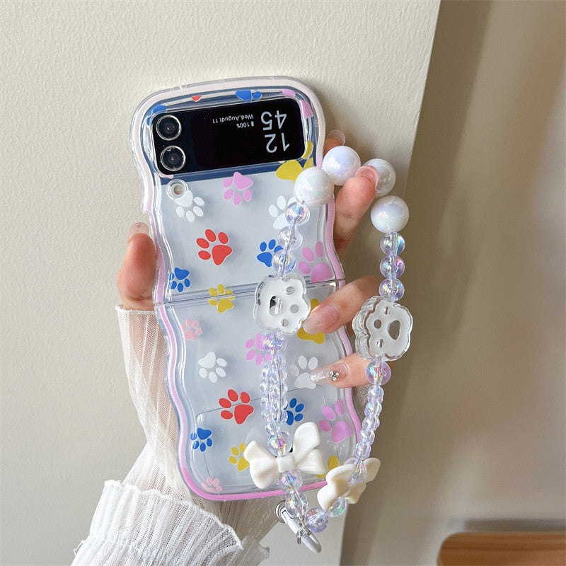 Cute Cartoon Cat Claws Samsung Galaxy Z Flip 5 4 3 Case