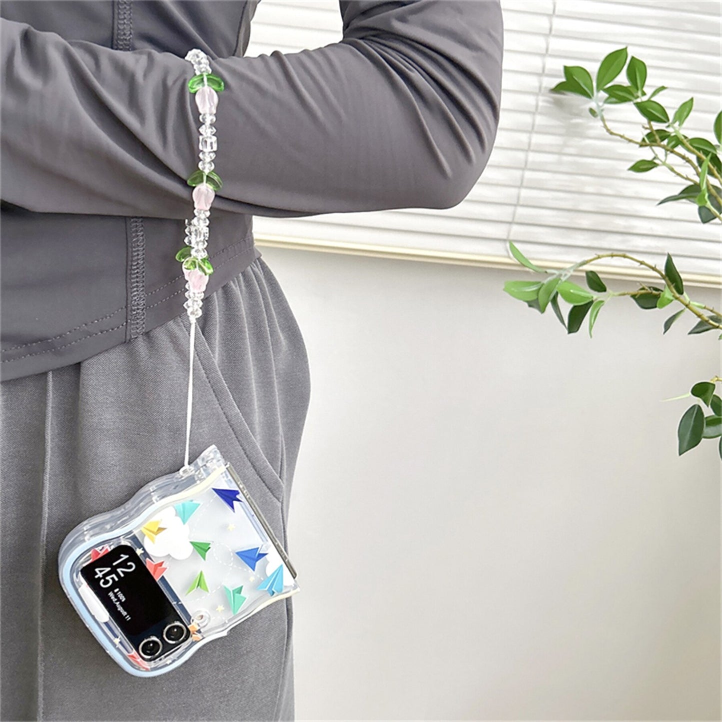 Korean Thousand Paper Crane Plane Samsung Galaxy ZFlip 3 4 5G Case