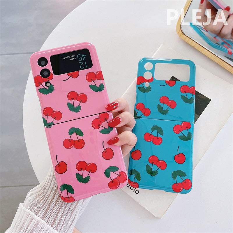 Cute Cherry Pendant Samsung Galaxy Z Flip 4 3 Case