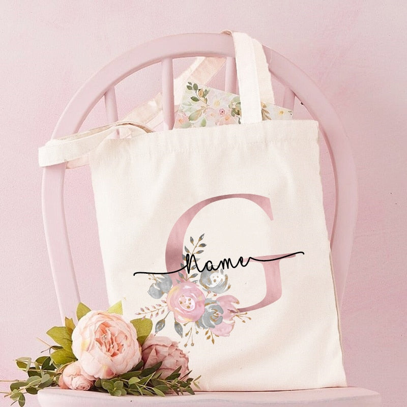 Personalized Bridesmaid Tote Bags Maid of Honor Custom Name Handbag Bridal Bachelorette Party Gifts
