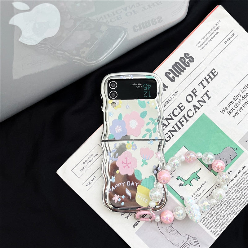 Creative Electroplated Tulip Samsung Galaxy ZFlip 5 4 3 Case