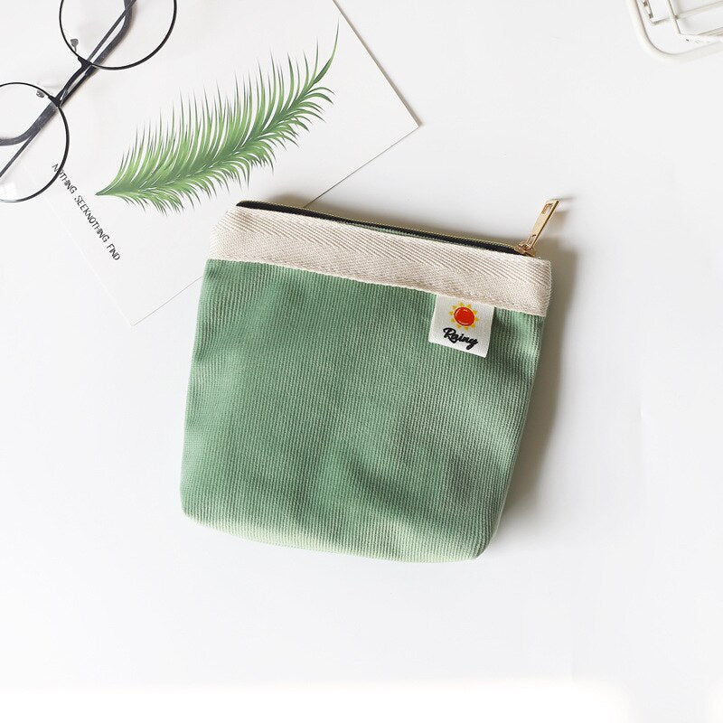 Candy Color Corduroy Coin Bags Purse Ins Korean Design Small Coin Purse