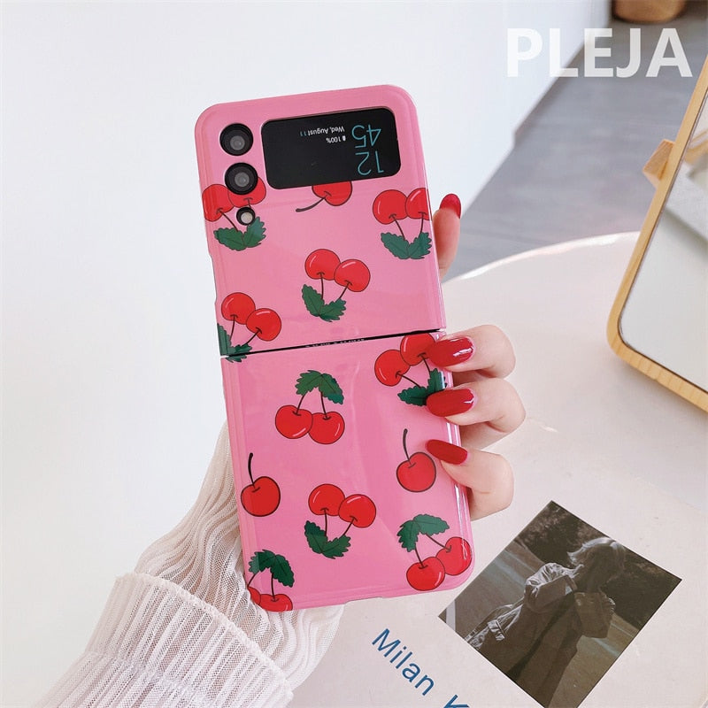Cute Cherry Pendant Samsung Galaxy Z Flip 4 3 Case