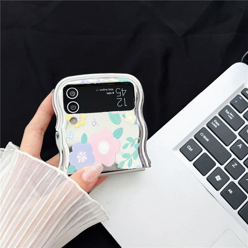 Creative Electroplated Tulip Samsung Galaxy ZFlip 5 4 3 Case