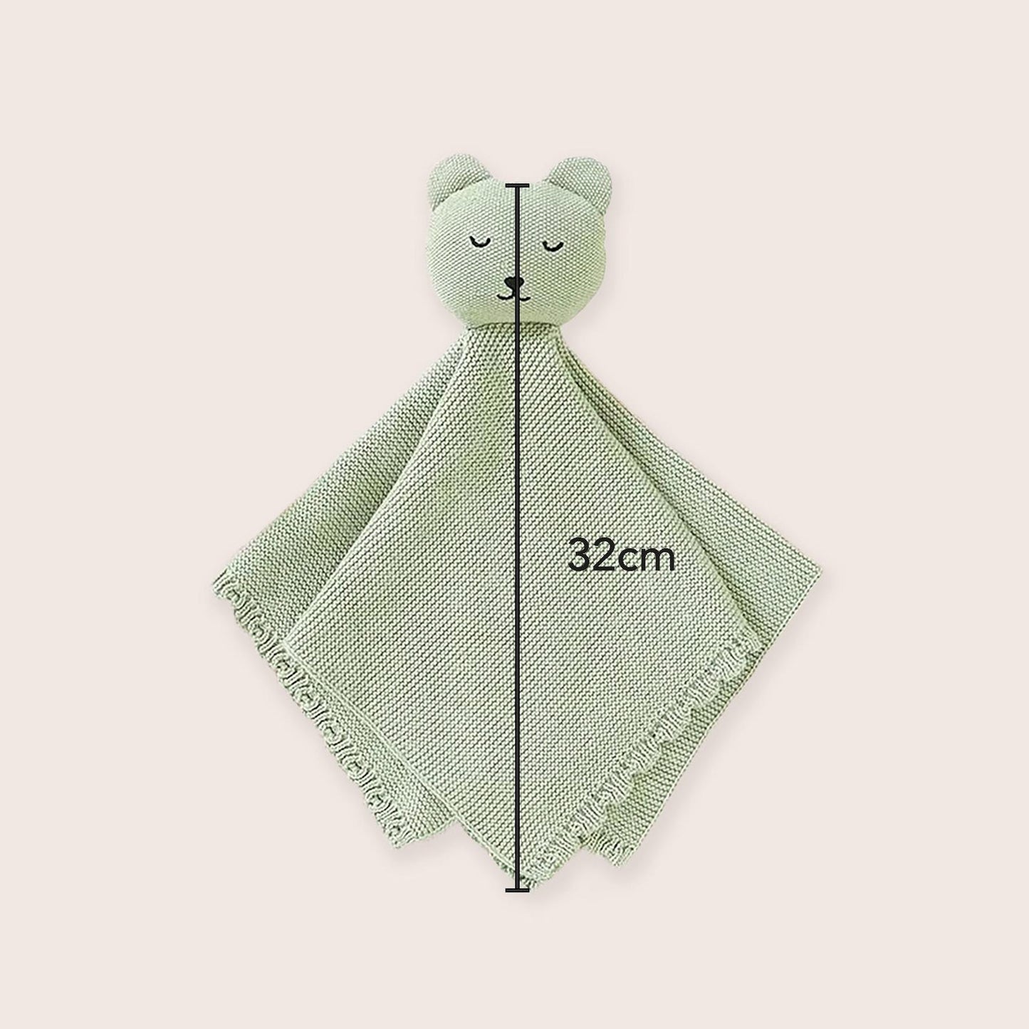 Personalised Knit Bear Lovey - 32cm size reference | SweetCarry