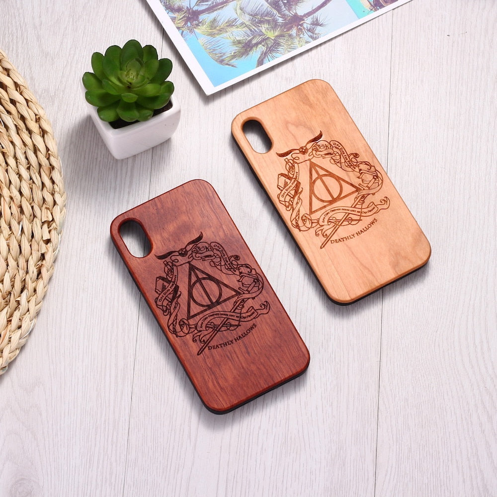 Wizard Magical Ticket Engraved Wood iPhone14 13 12 11 Case