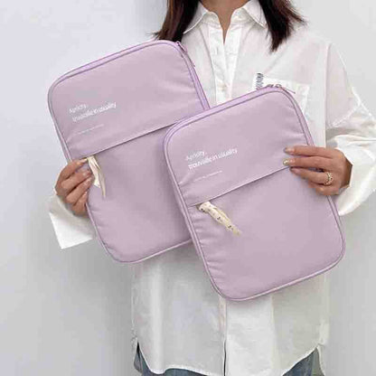 Classic Minimalist Pure Color Black White Purple iPad Laptop Bag, 11/13 inch iPad Sleeve, iPad Bag