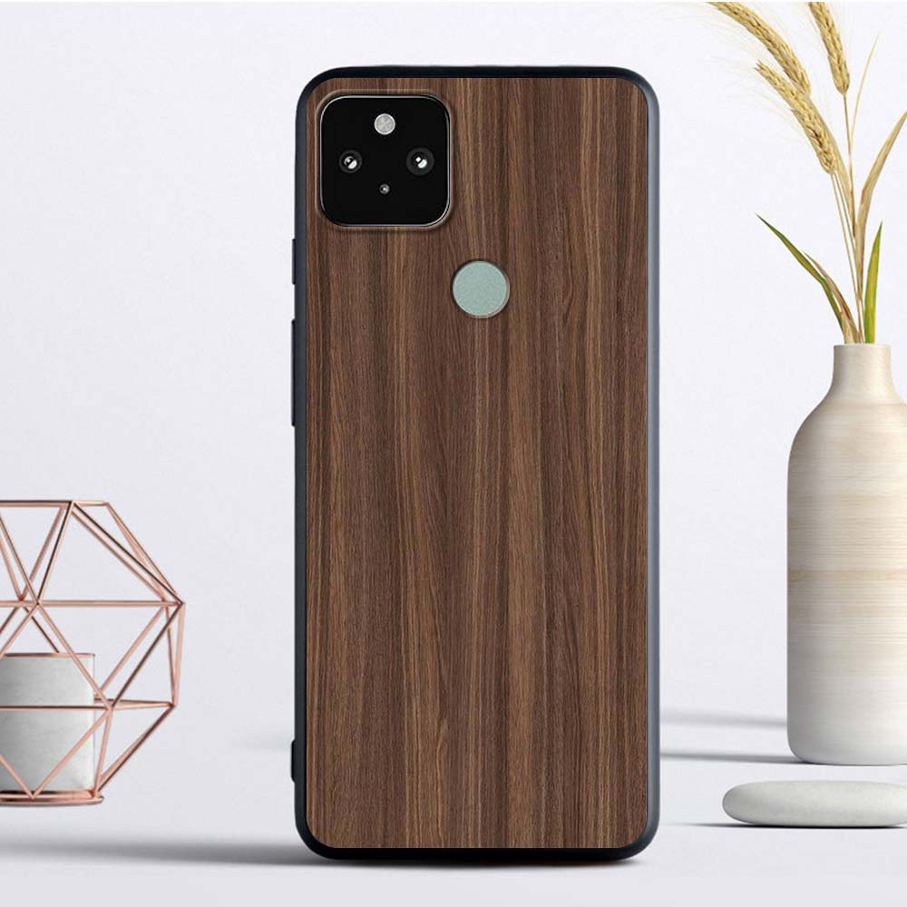 Luxury Texture Wood Silicone Google Pixel 4 XL 4A 5G 5 Soft Case