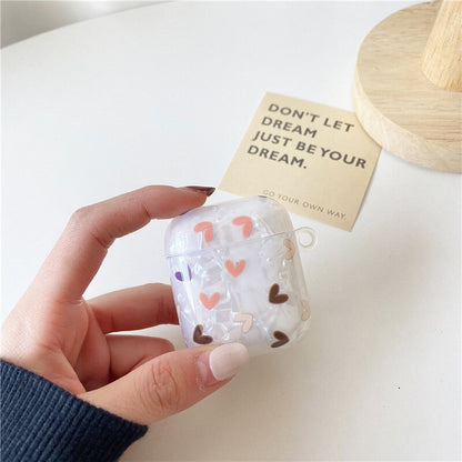 Cute Luxury Heart Shell Pattern TPU Earphone Case ForAirpods 1 2 Pro 3