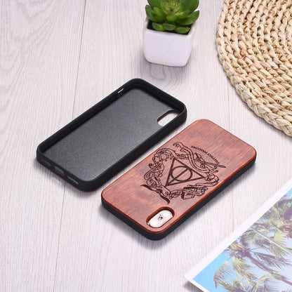 Wizard Magical Ticket Engraved Wood iPhone14 13 12 11 Case