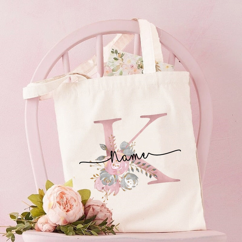 Personalized Bridesmaid Tote Bags Maid of Honor Custom Name Handbag Bridal Bachelorette Party Gifts